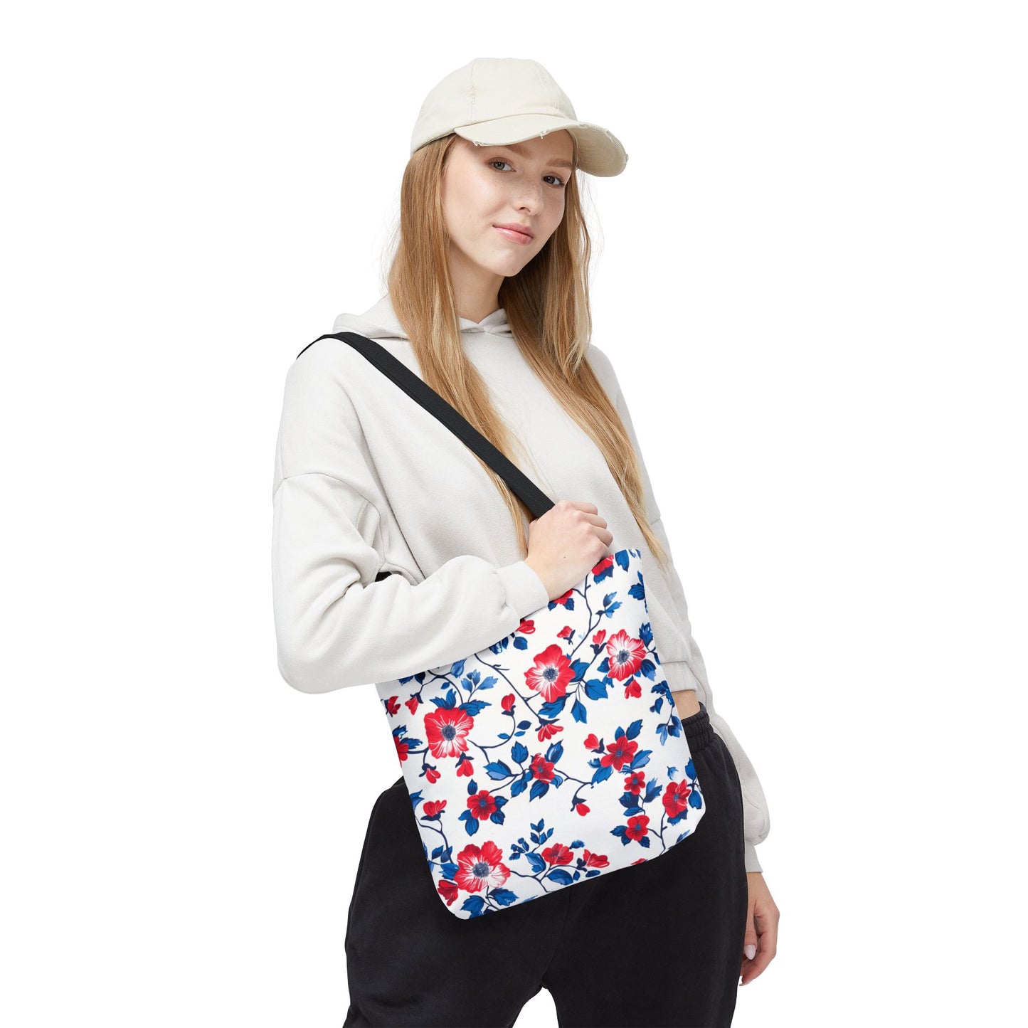 Floral Print Tote Bag, Perfect for Everyday Use, Shopping, Beach Days, Mother’s Day Gift, Eco-Friendly Carryall