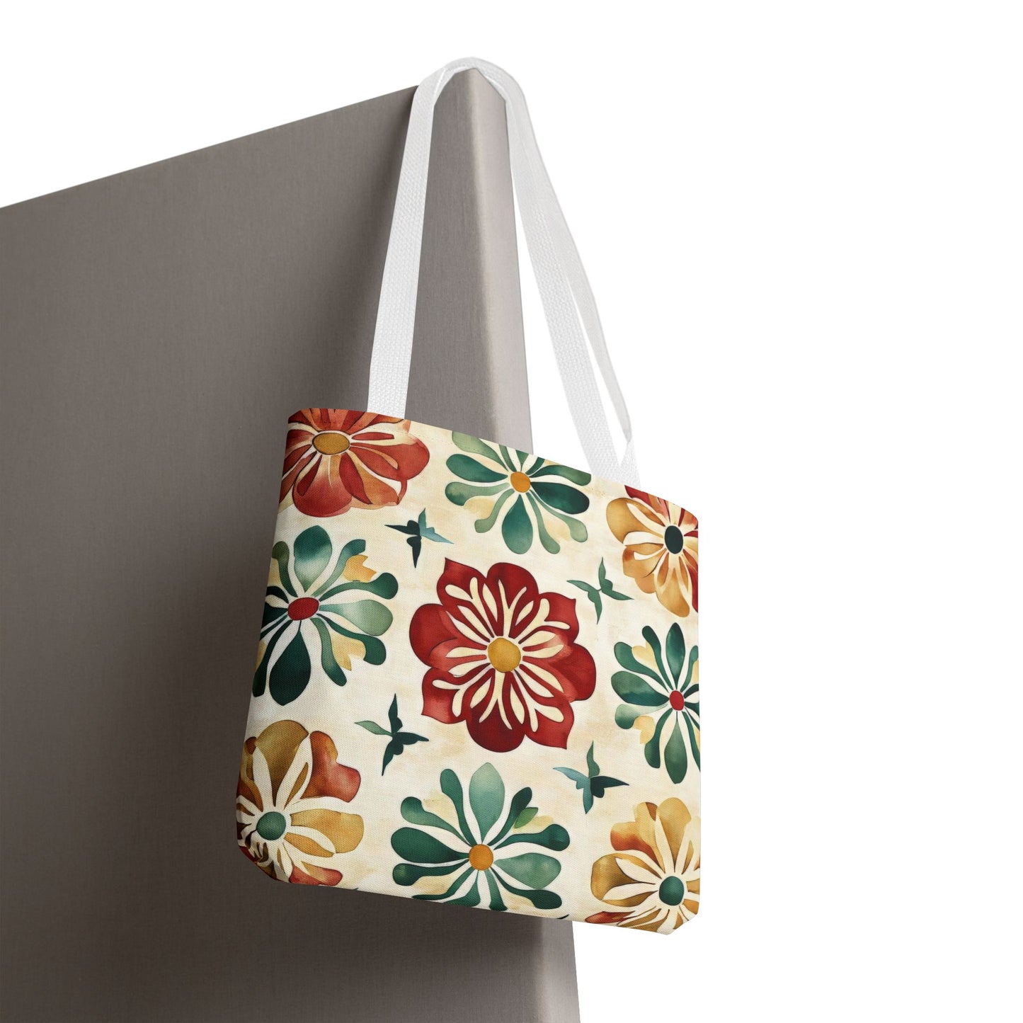 Boho Floral Tote Bag, Stylish Canvas Shopper, Eco-Friendly Bag, Beach, Travel, Grocery, Gift for Her