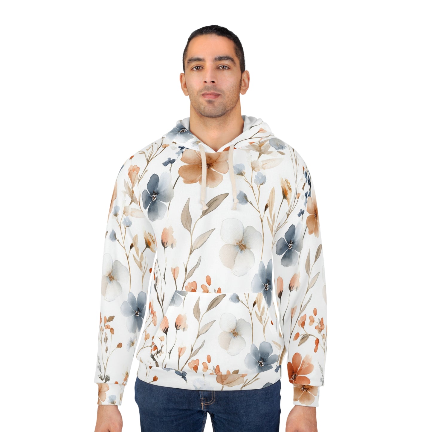 Floral Comfort Unisex Pullover Hoodie - Cozy Casual Wear, Spring Fashion, Trendy Gift, Perfect for Holidays, Everyday Style