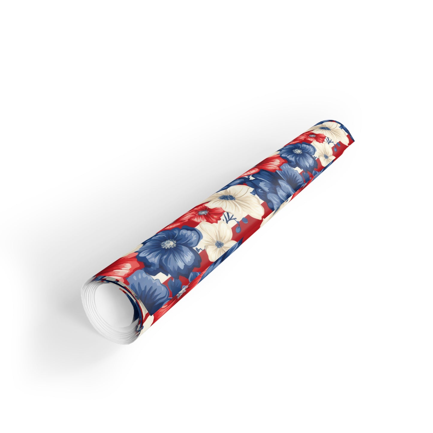 Patriotic Floral Gift Wrapping Paper, Ideal for Celebrations, Holidays, and Special Occasions, Red White Blue Design, Wrap Gifts with [...]