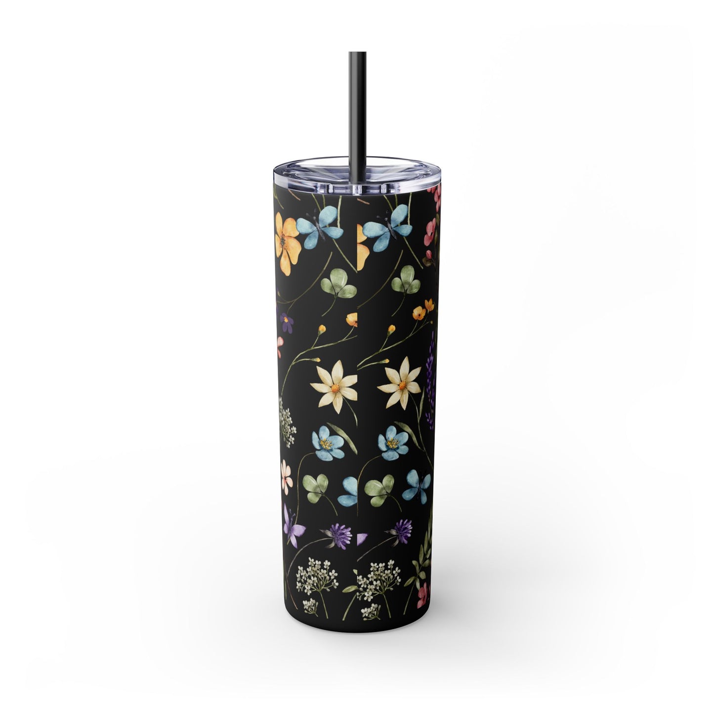 Floral Skinny Tumbler with Straw, 20oz | Elegant Drinkware for Floral Lovers, Eco-Friendly Travel Mug, Perfect Gift for Her, Wedding, [...]