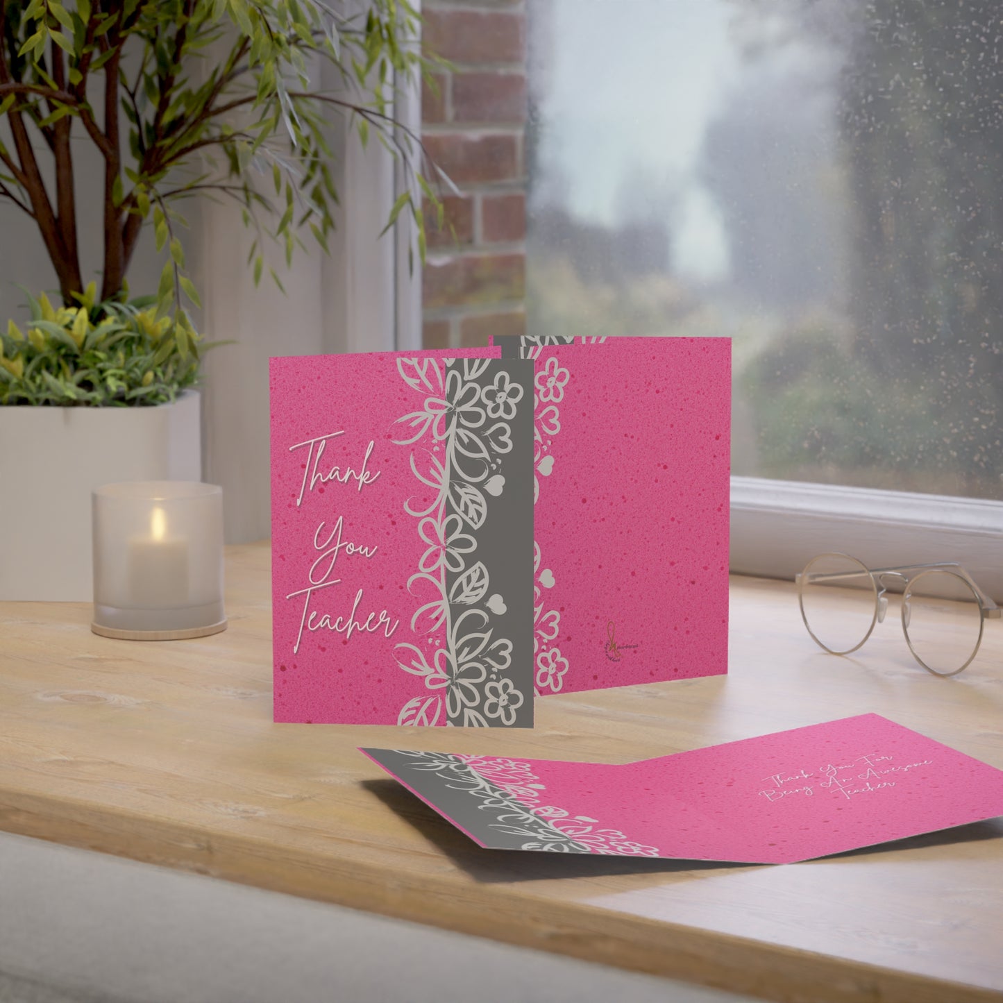 Elegant Teacher Appreciation Greeting Cards - 1, 10, 30, or 50 Pack, Thank You Card Set for Educators, Perfect for School Events, [...]