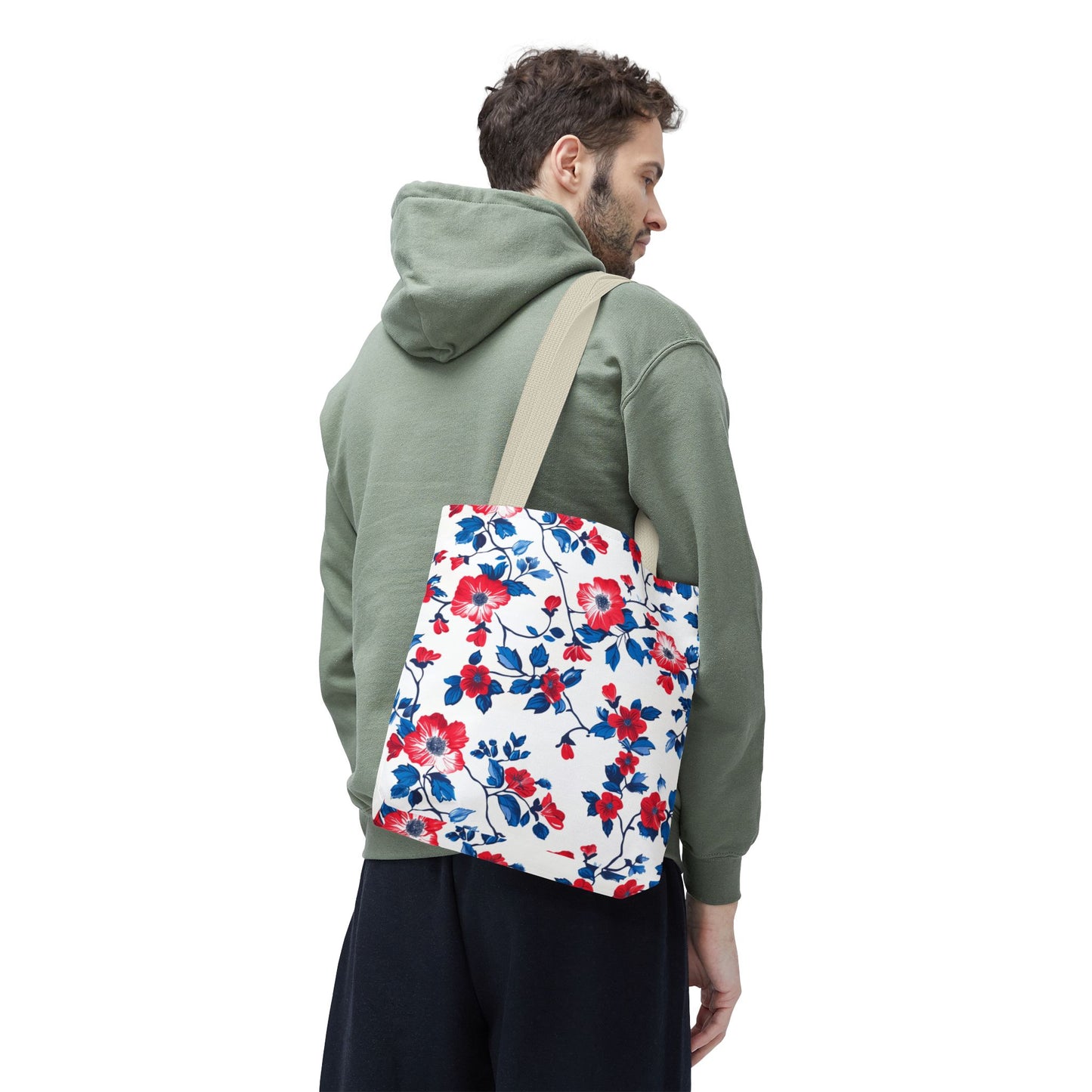 Floral Print Tote Bag, Perfect for Everyday Use, Shopping, Beach Days, Mother’s Day Gift, Eco-Friendly Carryall