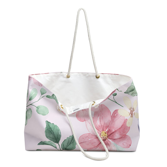 Floral Weekender Bag | Chic Travel Tote | Stylish Beach, Gym, or Overnight Bag | Perfect for Gifts | Summer Blossom Design