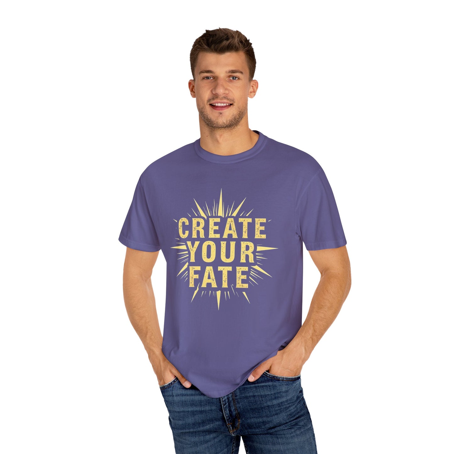 Unisex Garment-Dyed T-Shirt - 'Create Your Fate' Inspirational Tee, Motivational Shirt for Dreamers, Gift for Friends, Casual Wear, [...]
