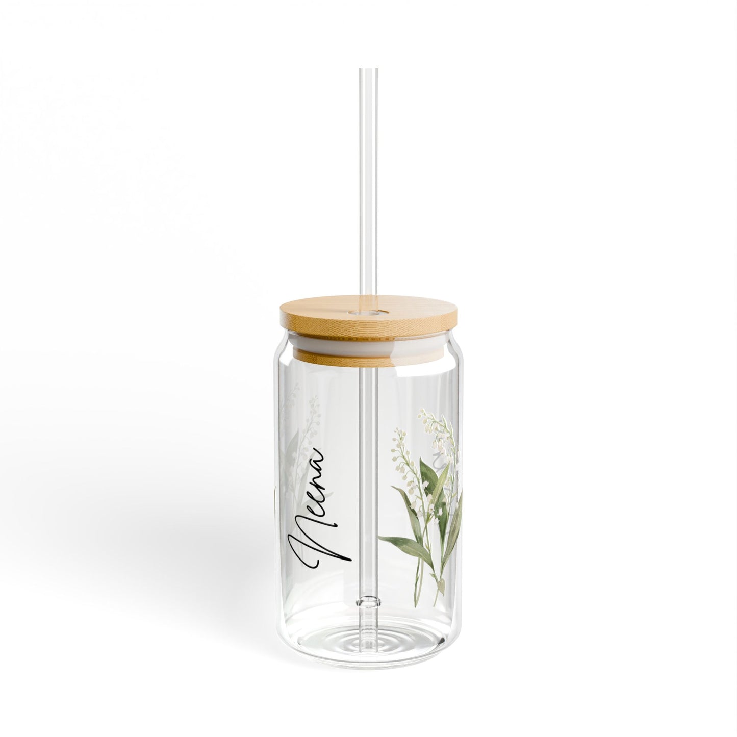 Stylish Sipper Glass with Floral Design, 16oz Glass Water Bottle, Eco-Friendly Beverage Container, Unique Gift for Nature Lovers, [...]