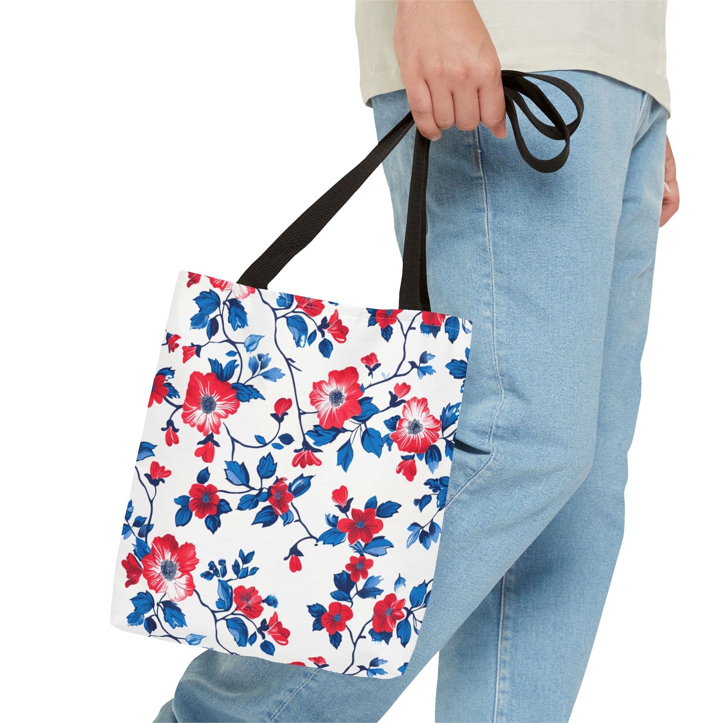 Floral Print Tote Bag, Perfect for Everyday Use, Shopping, Beach Days, Mother’s Day Gift, Eco-Friendly Carryall