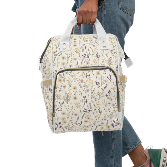 Stylish Floral Diaper Backpack, Baby Bag, Travel Organizer, Mom Gift, Maternity Essentials