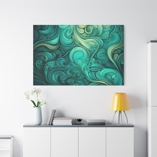 Artistic Stretched Canvas Wall Art, Modern Home Décor, Abstract Swirl Design, Living Room Decoration, Unique Gift for Art Lovers