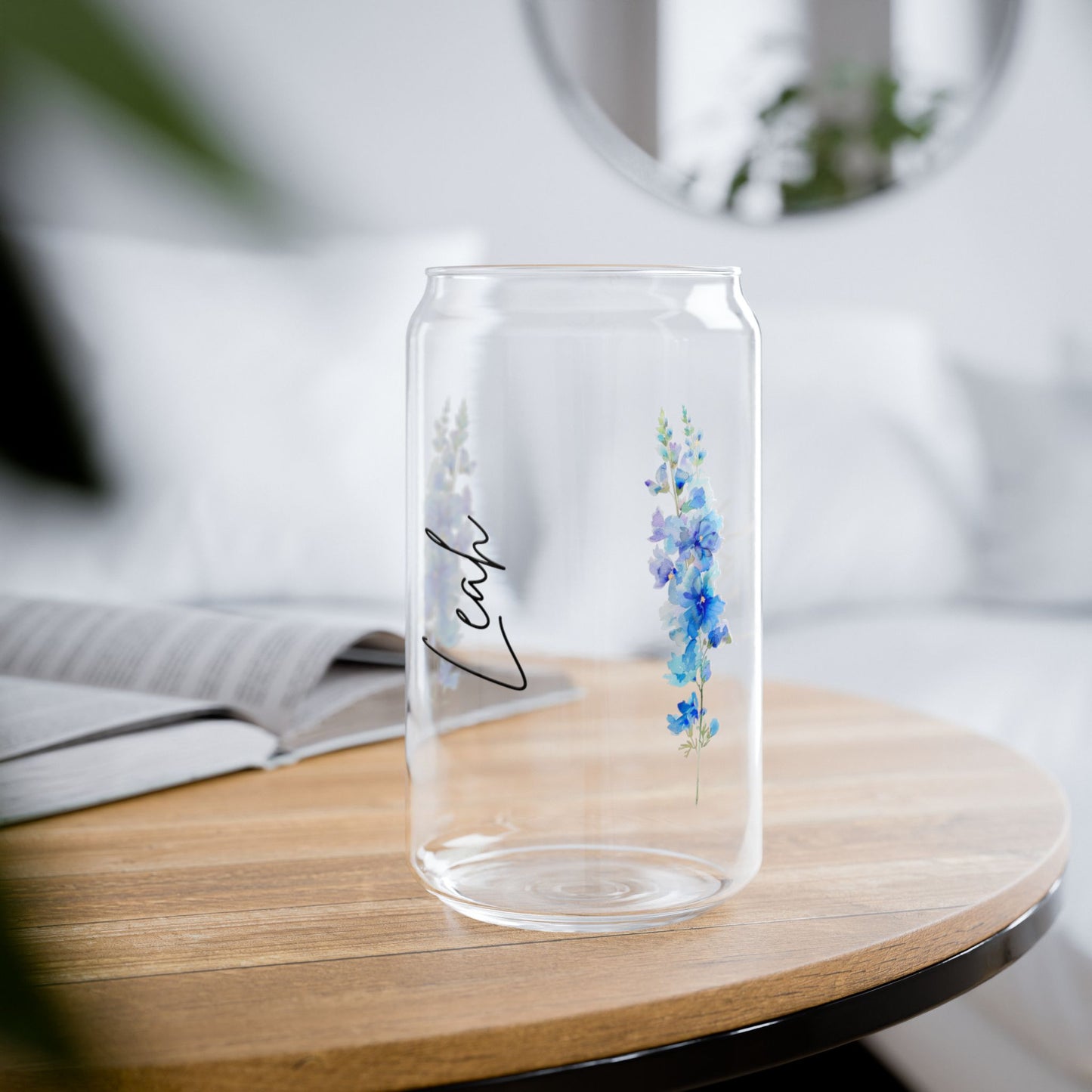 Floral Glass Sipper with Bamboo Lid, Eco-Friendly Drinkware, Reusable, Perfect for Summer Gatherings, Gifts for Friends and Family, [...]