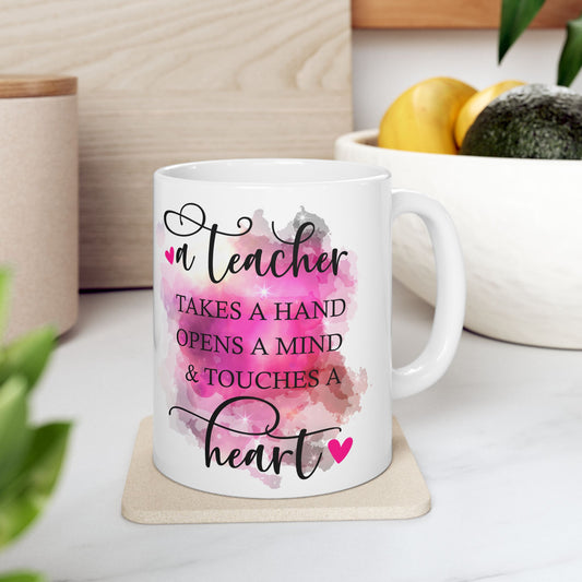 Teacher Appreciation Ceramic Mug - Motivational Gift, 11oz/15oz Coffee Cup for Educators, End of Year Gift, Inspirational Quote