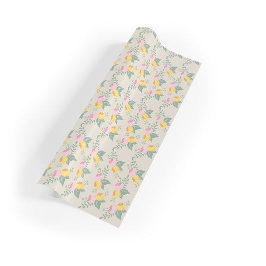 Floral Gift Wrapping Paper Roll - Elegant Floral Design for All Occasions