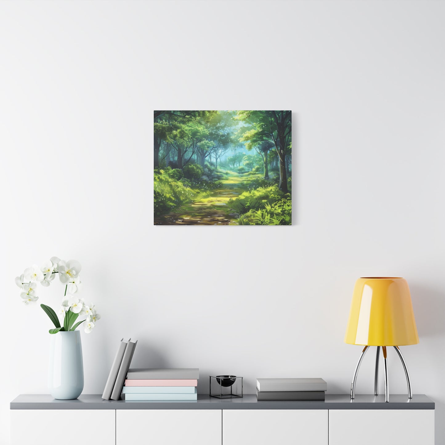 Serene Forest Canvas Print, Nature Wall Art, Home Decor, Gift for Nature Lovers, Eco-Friendly Artwork, Meditation Decoration