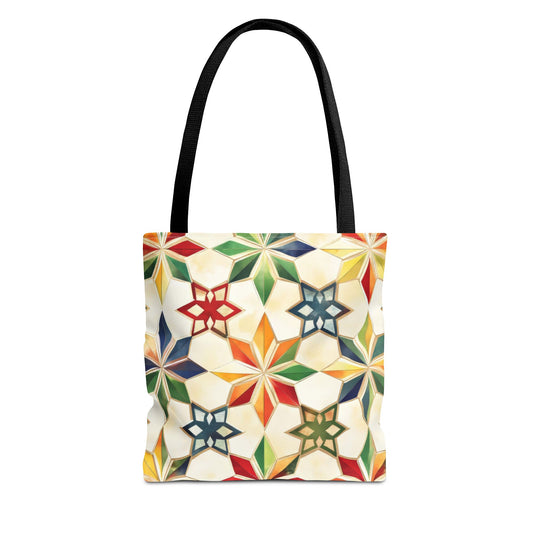 Colorful Geometric Tote Bag - Versatile Shopping Bag, Beach Tote, Gym Bag, Eco-Friendly Gift, Travel Companion