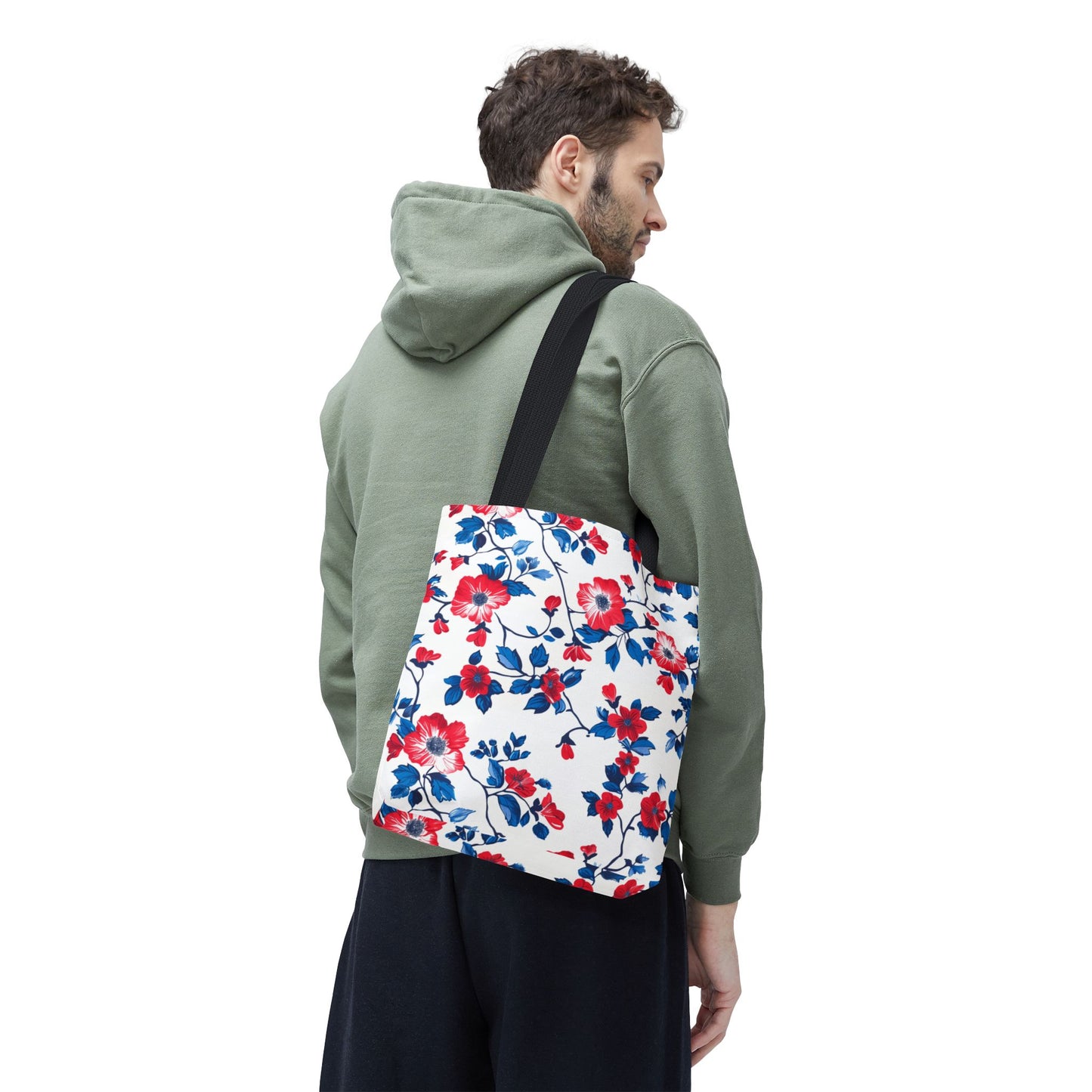 Floral Print Tote Bag, Perfect for Everyday Use, Shopping, Beach Days, Mother’s Day Gift, Eco-Friendly Carryall
