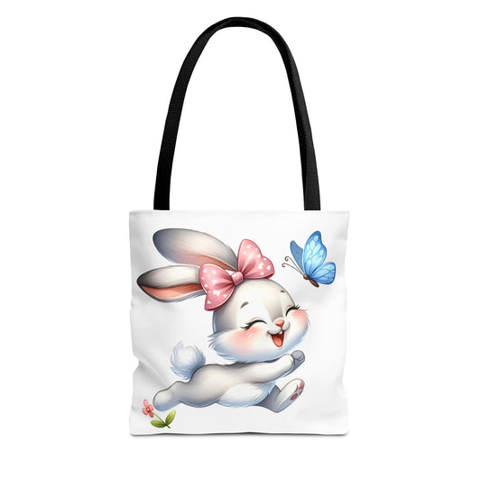 Cute Bunny Tote Bag - Stylish, Practical, Spring Decor, Easter Gift, Floral Shopping