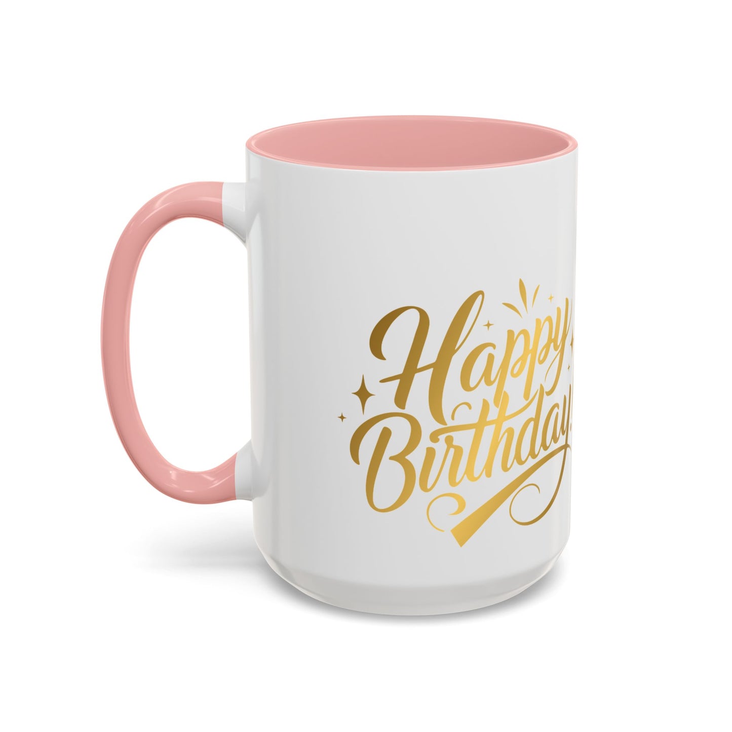 Happy Birthday Accent Coffee Mug - Cute Dinosaur with Balloons - Fun Celebration Drinkware