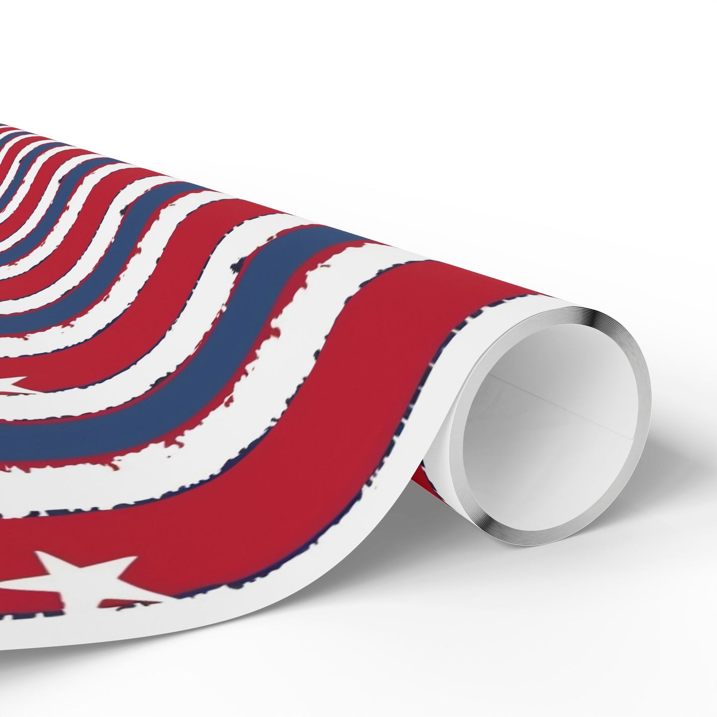 Patriotic Wrapping Paper | Red White Blue Gift Wrap for Independence Day, Memorial Day, Birthday, Holiday Events