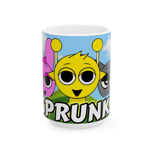 Sprunk Character Ceramic Mug – Fun & Quirky 11oz/15oz Coffee Cup for Coffee Lovers