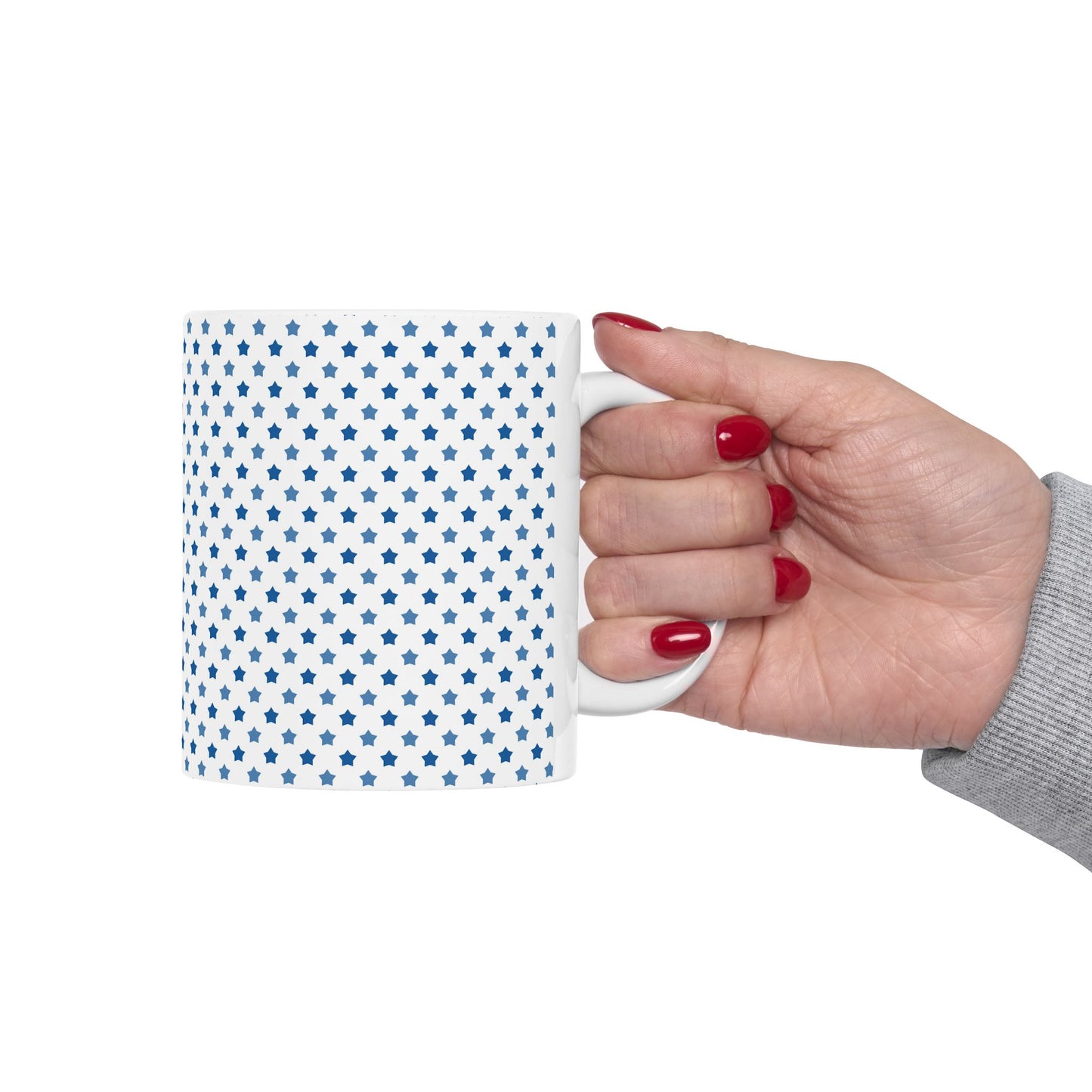 Starry Blue Ceramic Mug, Cute Coffee Cup, Gift for Her, Birthday Gift, Cozy Home Decor, Inspirational Drinkware