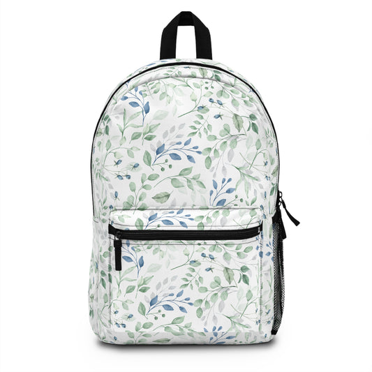 Botanical Print Backpack, Floral School Bag, Trendy Laptop Carrier, Nature Lover Gift, Eco-Friendly Accessories