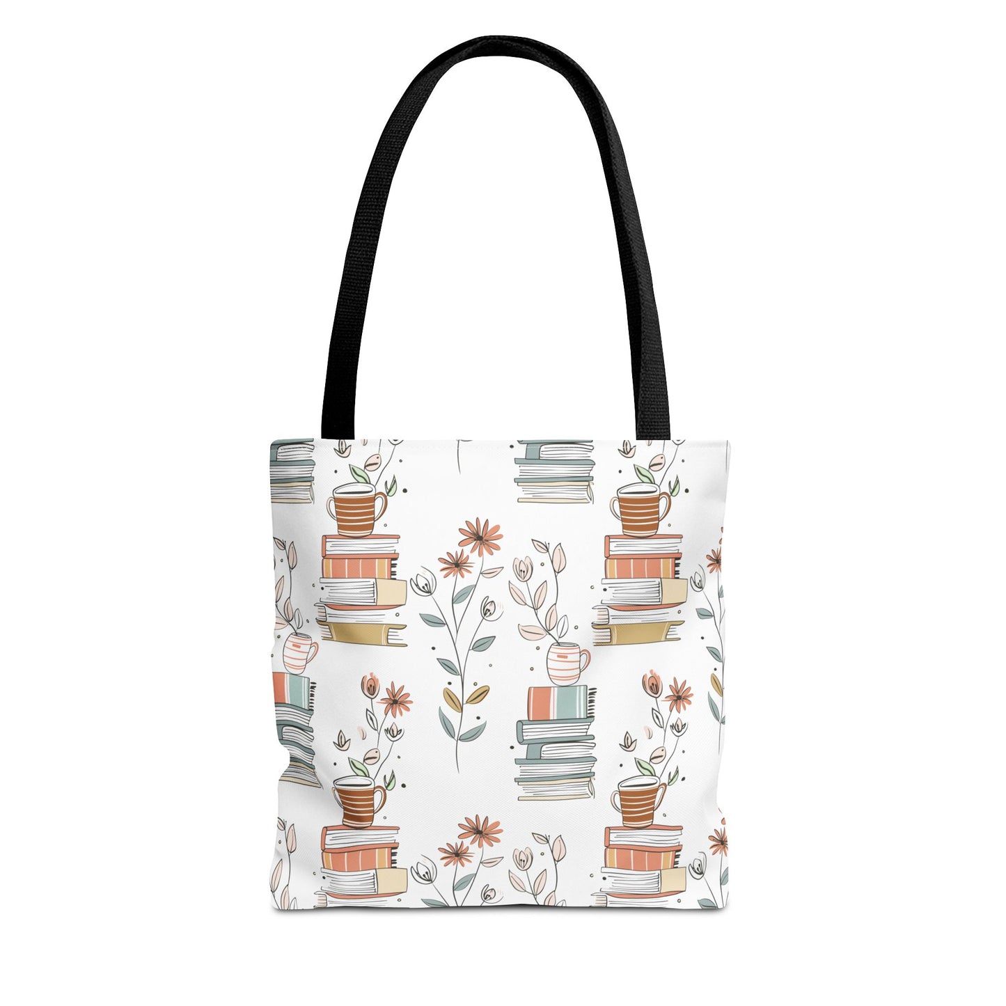Book Lover's Floral Tote Bag, Perfect for Book Clubs, Library Visits, Eco-Friendly Gift, Reading Enthusiasts, Study Essentials
