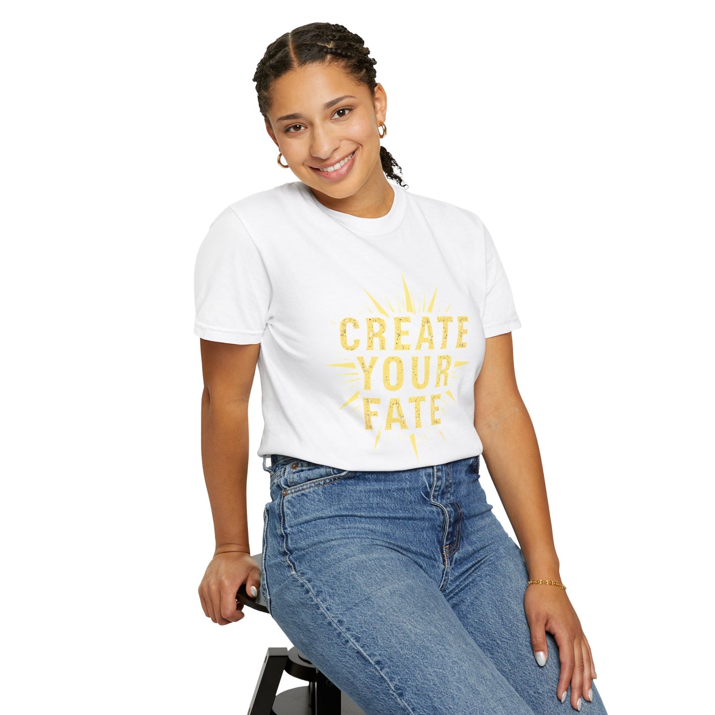 Unisex Garment-Dyed T-Shirt - 'Create Your Fate' Inspirational Tee, Motivational Shirt for Dreamers, Gift for Friends, Casual Wear, [...]