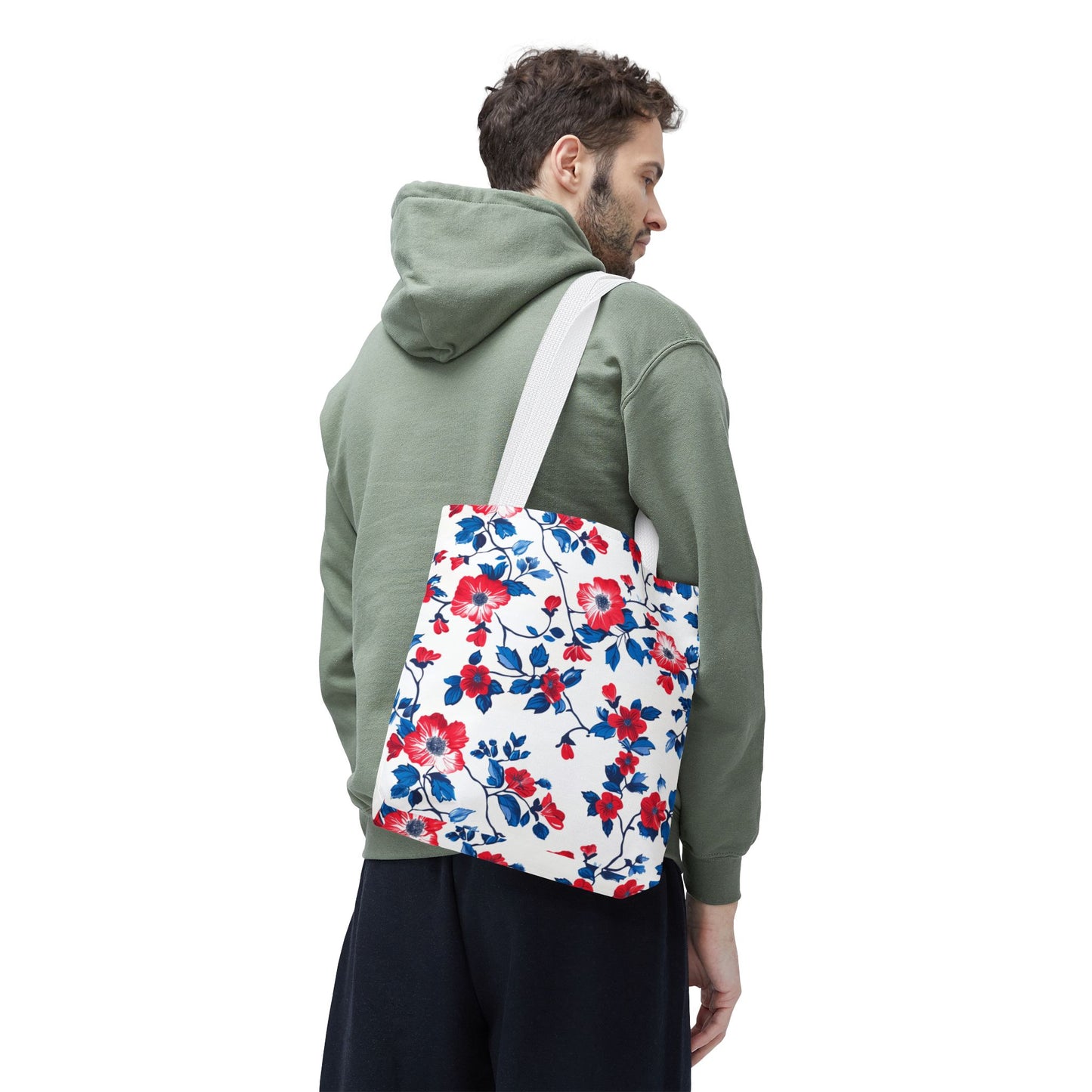 Floral Print Tote Bag, Perfect for Everyday Use, Shopping, Beach Days, Mother’s Day Gift, Eco-Friendly Carryall