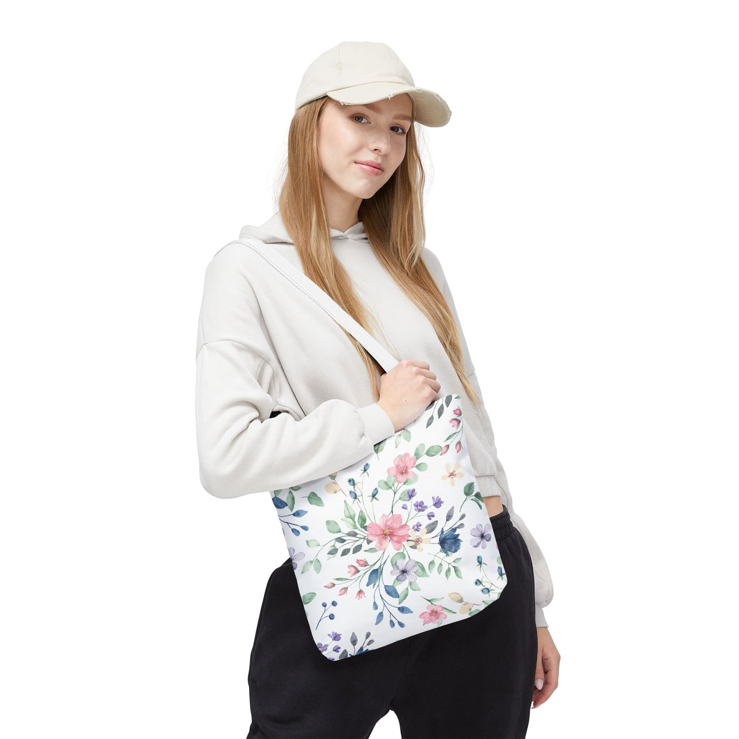 Floral Tote Bag | Stylish Carry-All for Everyday Use, Eco-Friendly Shopping, Beach Days, Spring Picnics, Gift for Moms