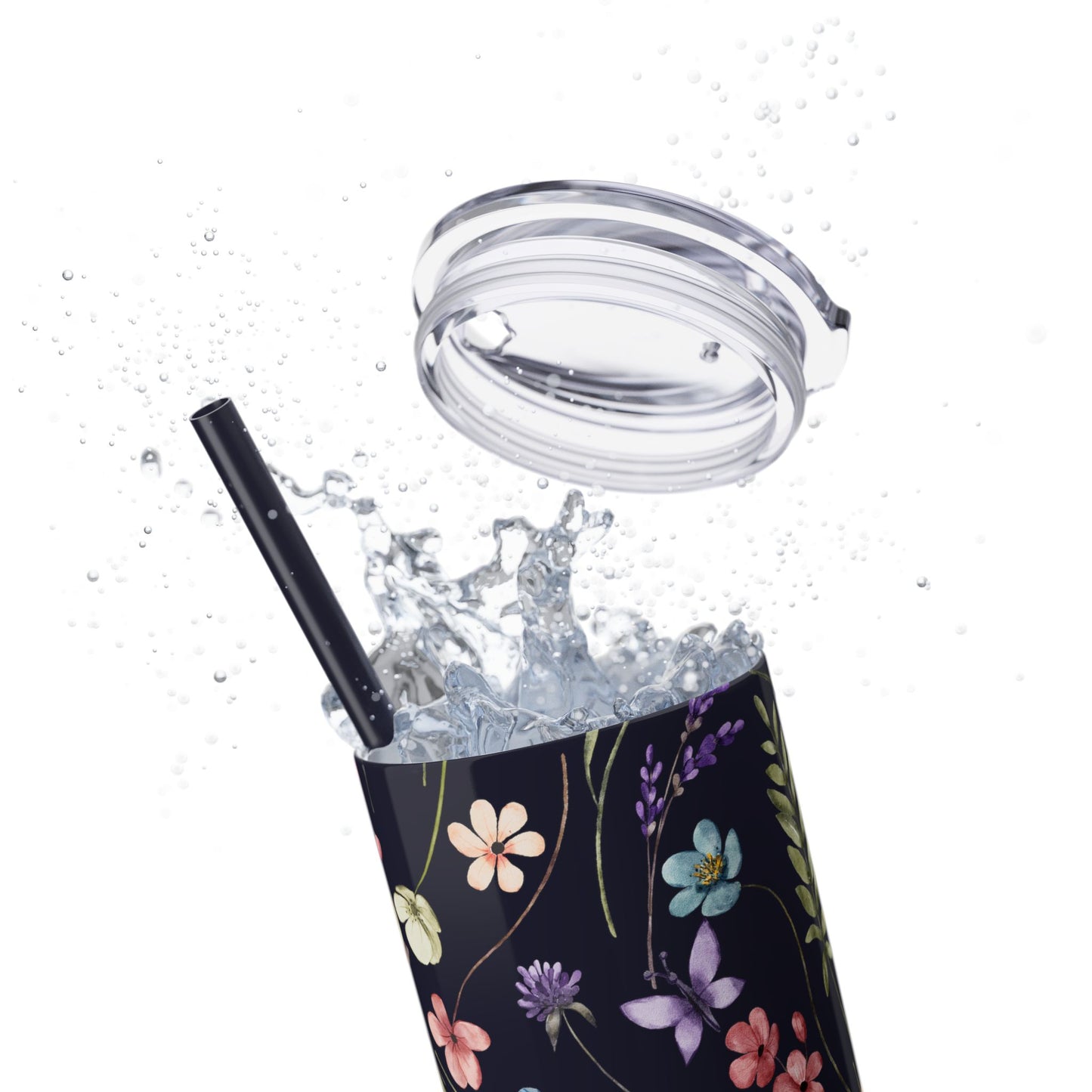 Floral Skinny Tumbler with Straw, 20oz | Elegant Drinkware for Floral Lovers, Eco-Friendly Travel Mug, Perfect Gift for Her, Wedding, [...]