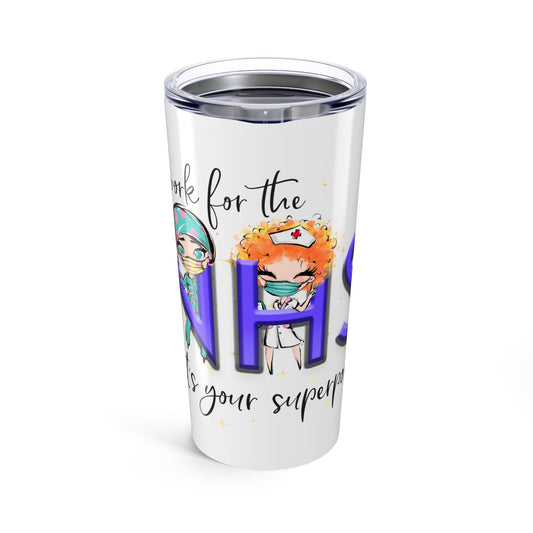 Thankful Nurse Tumbler: Enjoy Your Superpower Drinkware, Nurse Gifts, Medical Appreciation, Healthcare Humor, Fun Travel Mug