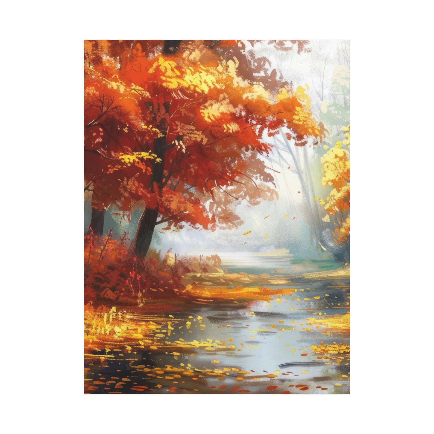 Autumn Serenity Canvas Print, Fall Decor, Home Wall Art, Nature Artwork, Gift for Nature Lovers, Cozy Decorating