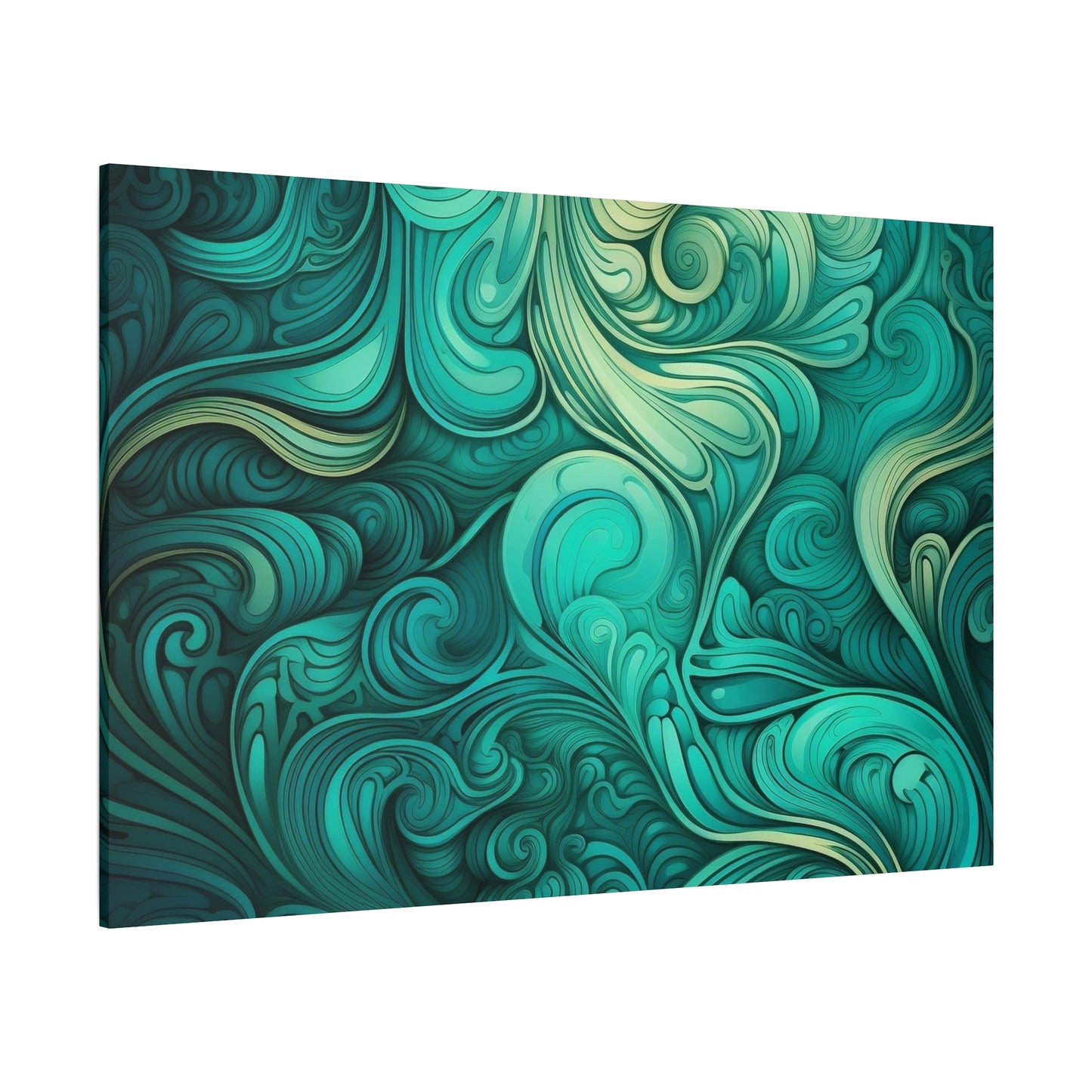 Artistic Stretched Canvas Wall Art, Modern Home Décor, Abstract Swirl Design, Living Room Decoration, Unique Gift for Art Lovers