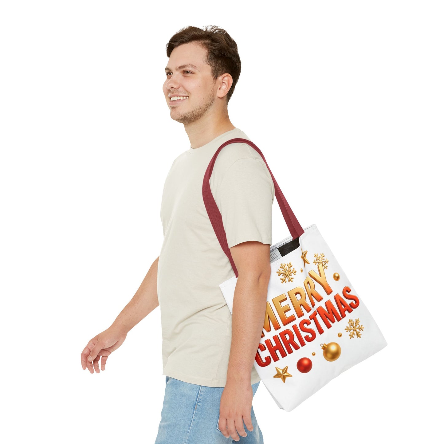 Christmas Tote Bag - Merry Christmas Holiday Shopper
