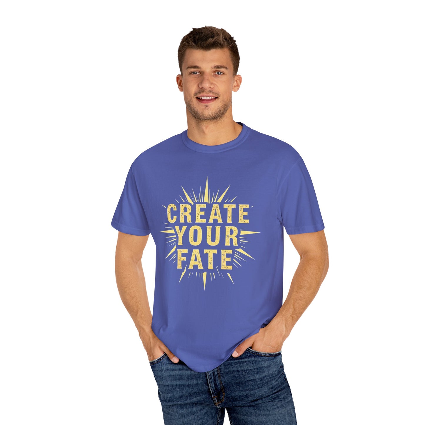 Unisex Garment-Dyed T-Shirt - 'Create Your Fate' Inspirational Tee, Motivational Shirt for Dreamers, Gift for Friends, Casual Wear, [...]