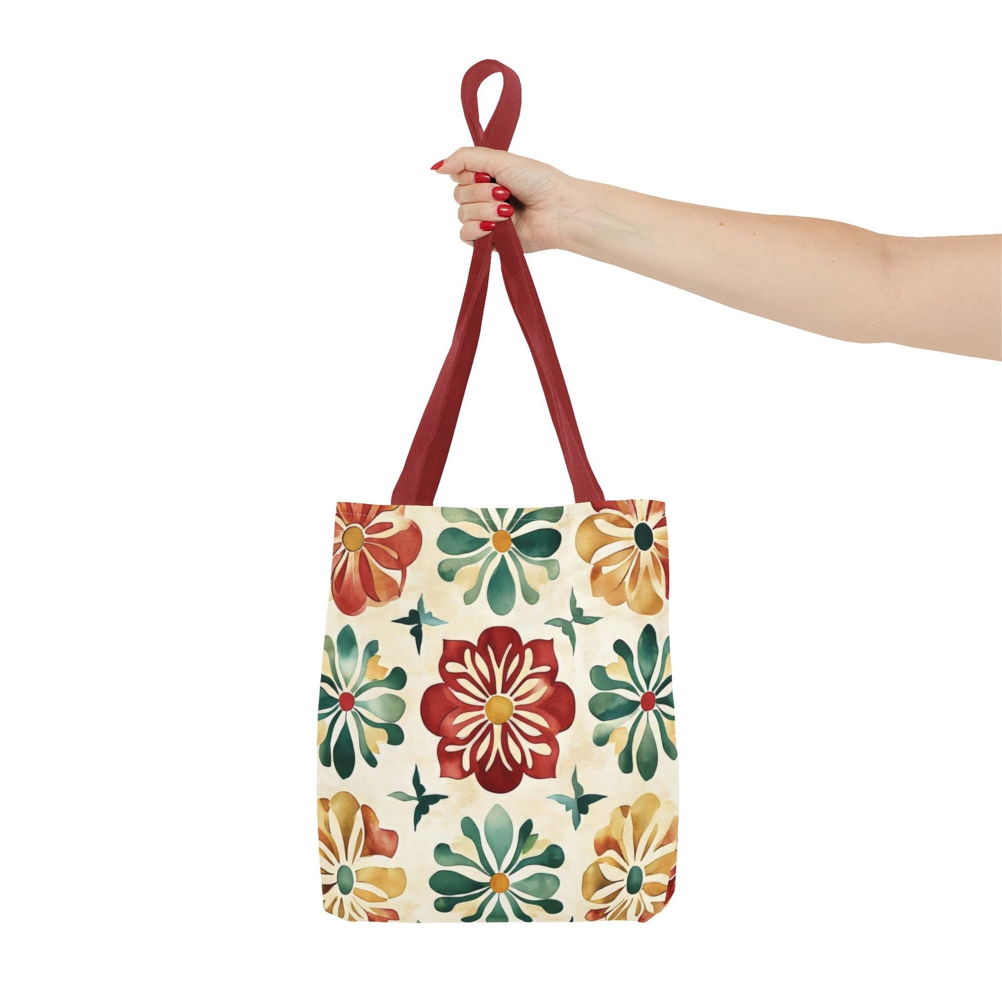 Boho Floral Tote Bag, Stylish Canvas Shopper, Eco-Friendly Bag, Beach, Travel, Grocery, Gift for Her