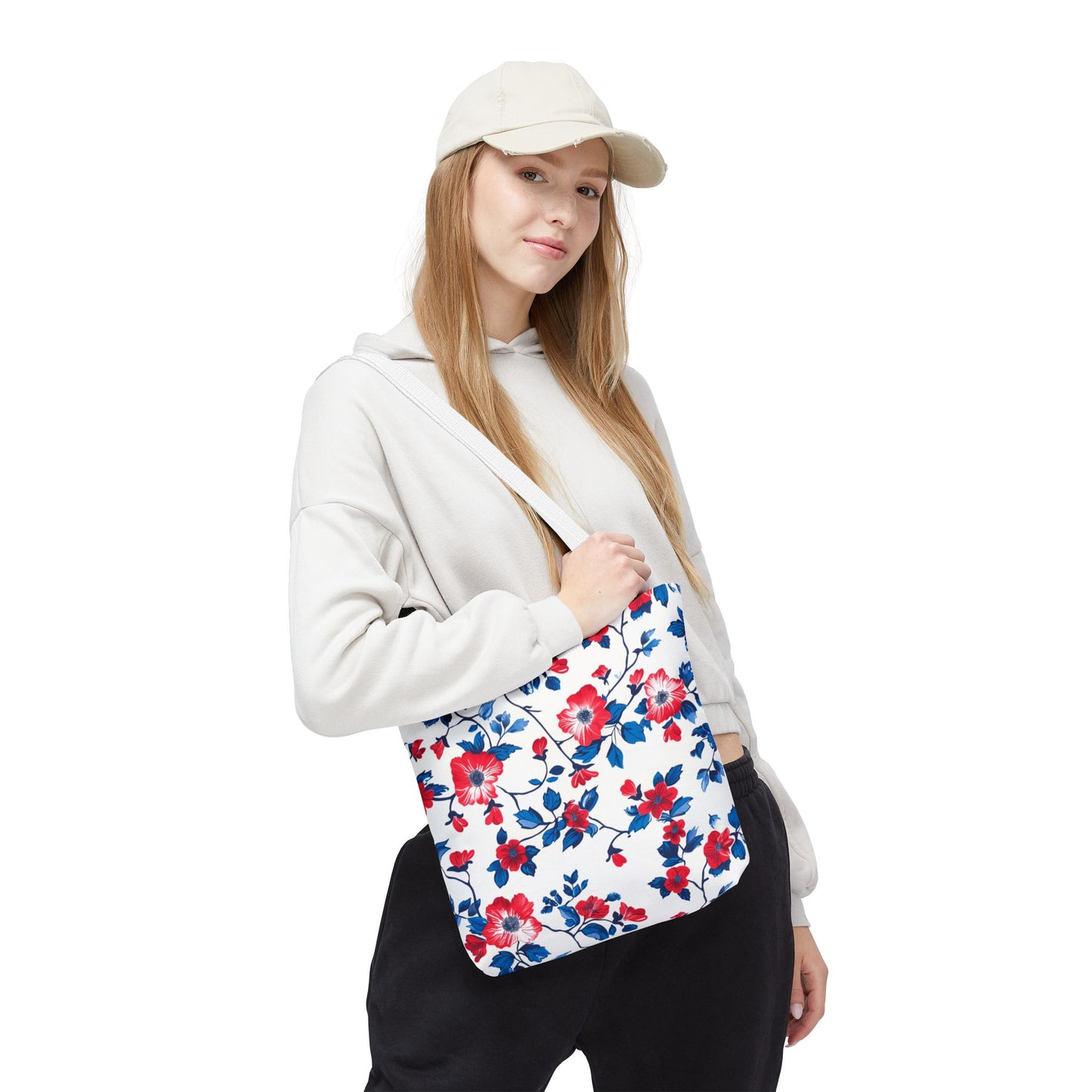 Floral Print Tote Bag, Perfect for Everyday Use, Shopping, Beach Days, Mother’s Day Gift, Eco-Friendly Carryall
