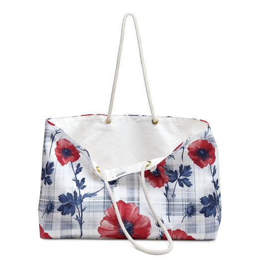 Floral Weekend Bag, Travel Tote, Overnight Bag, Gym Duffle, Spring Accessory