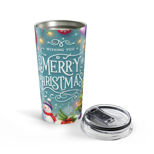 Snowman Christmas Tumbler 20oz - Holiday Cheer Branded Drinkware