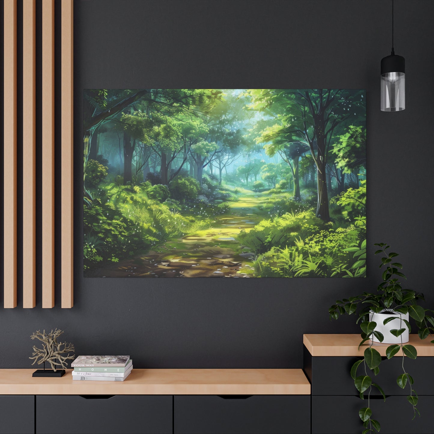 Serene Forest Canvas Print, Nature Wall Art, Home Decor, Gift for Nature Lovers, Eco-Friendly Artwork, Meditation Decoration