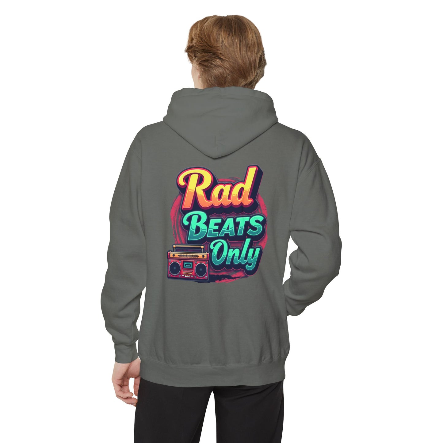 Rad Beats Unisex Hoodie, Music Lover Gift, Fun Retro Apparel, Unique Streetwear, Perfect for Casual Outfits