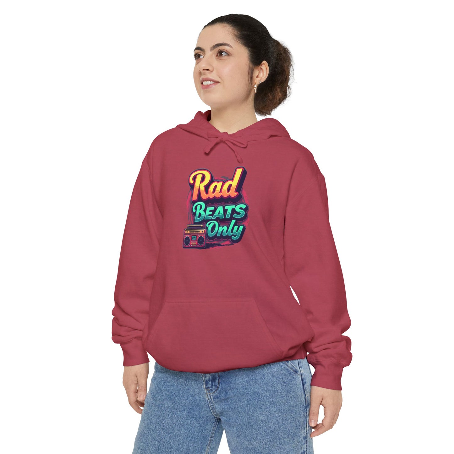 Rad Beats Unisex Hoodie, Music Lover Gift, Fun Retro Apparel, Unique Streetwear, Perfect for Casual Outfits