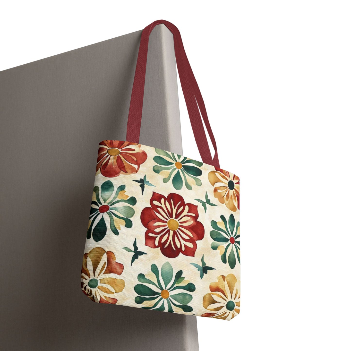 Boho Floral Tote Bag, Stylish Canvas Shopper, Eco-Friendly Bag, Beach, Travel, Grocery, Gift for Her