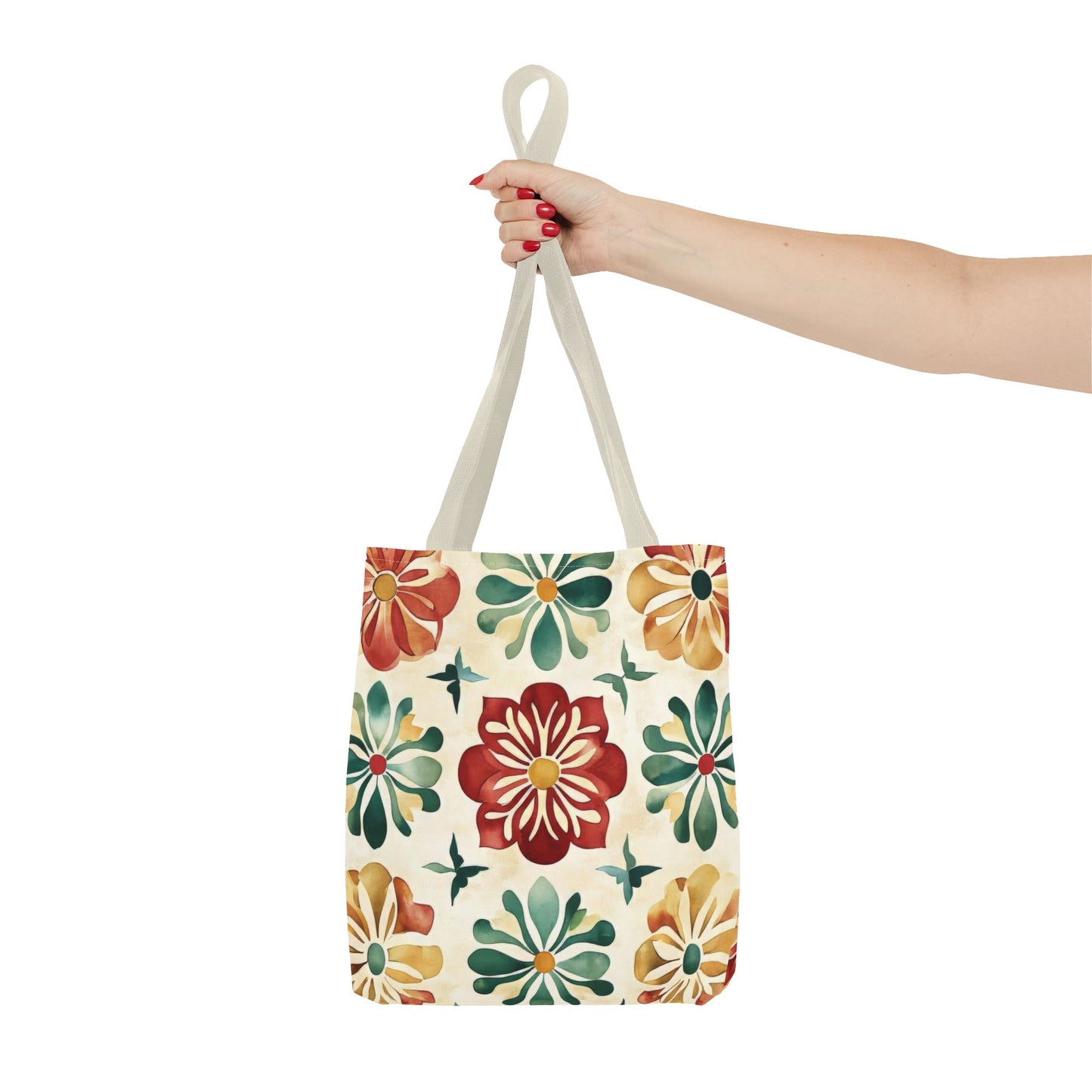 Boho Floral Tote Bag, Stylish Canvas Shopper, Eco-Friendly Bag, Beach, Travel, Grocery, Gift for Her