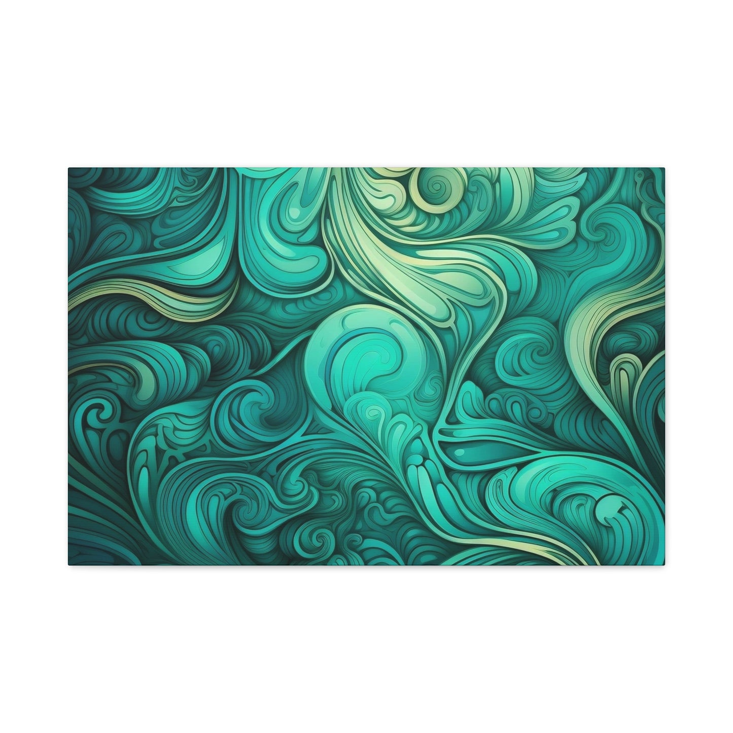 Artistic Stretched Canvas Wall Art, Modern Home Décor, Abstract Swirl Design, Living Room Decoration, Unique Gift for Art Lovers