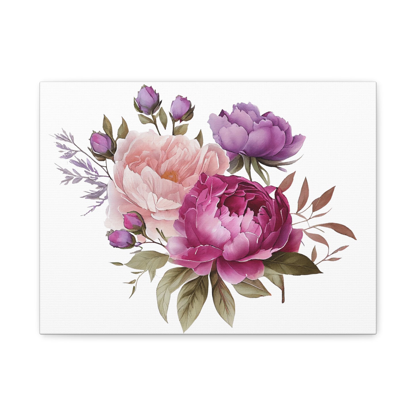 Floral Wall Art Canvas, Home Decor, Gift for Her, Peony Art, Living Room Decoration, Mothers Day