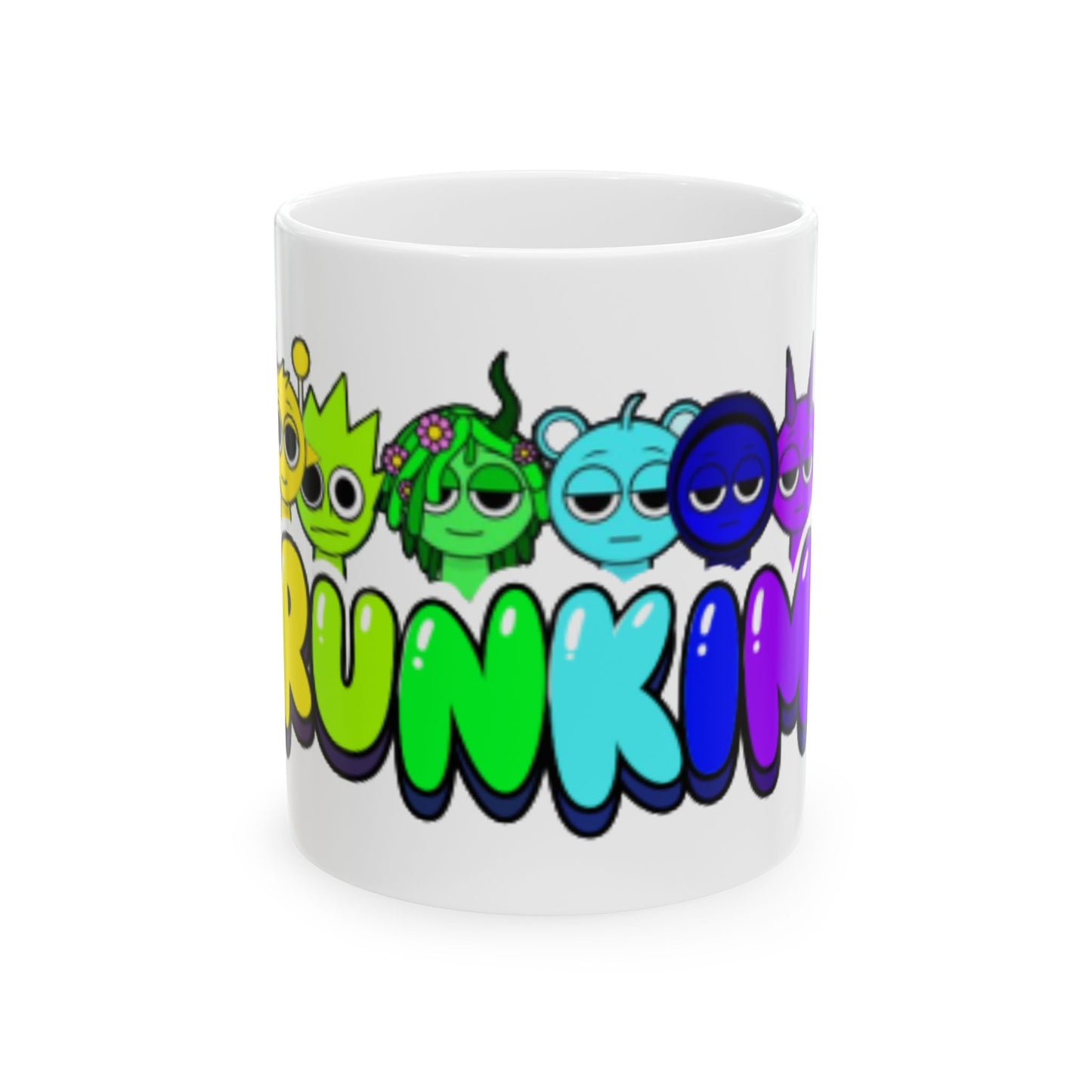 Fun Colorful Sprunki Ceramic Coffee Mug - Perfect Gift for Kids and Gamers