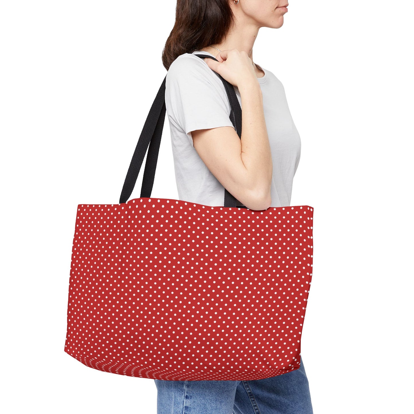 Chic Polka Dot Weekender Tote Bag | Travel, Beach, Gym Essentials, Stylish Carryall, Gift for Her