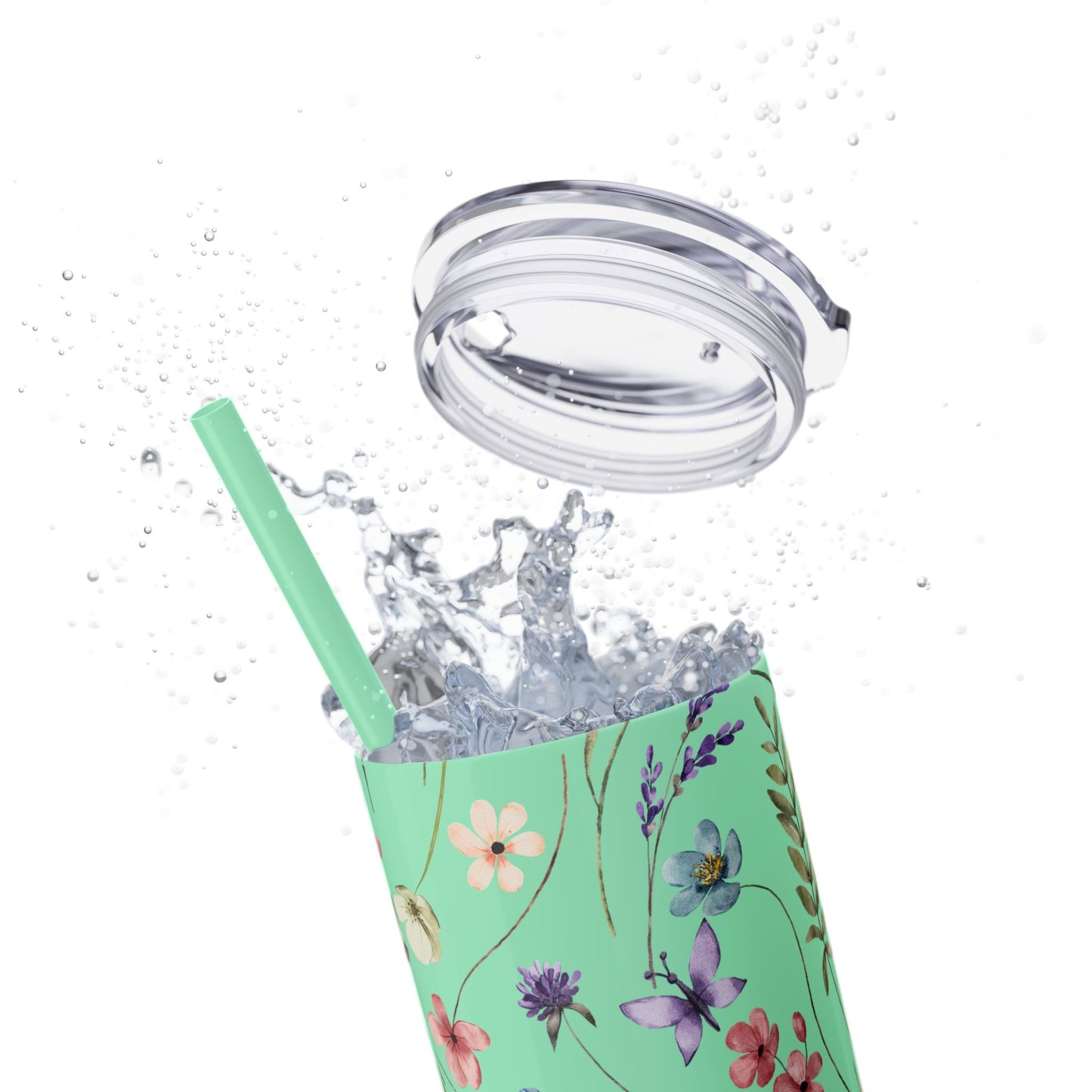 Floral Skinny Tumbler with Straw, 20oz | Elegant Drinkware for Floral Lovers, Eco-Friendly Travel Mug, Perfect Gift for Her, Wedding, [...]