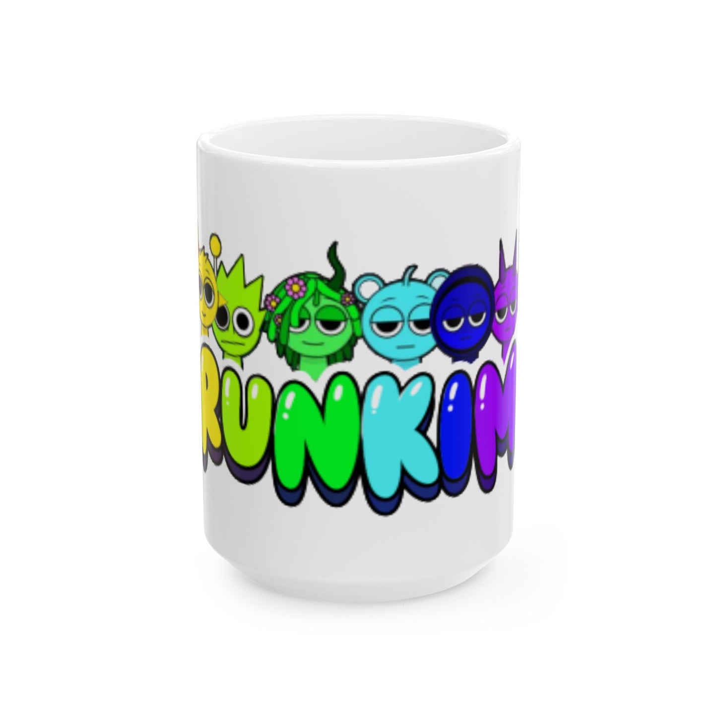 Fun Colorful Sprunki Ceramic Coffee Mug - Perfect Gift for Kids and Gamers
